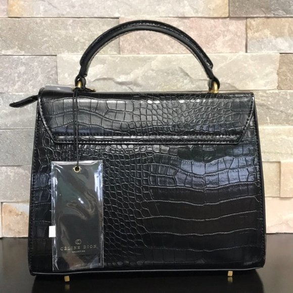 Celine Dion Sonata Croco Handbag - Picture 8 of 10